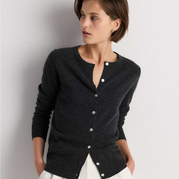 Quince Sweaters - Quince Black Cashmere Women's Cardigan
